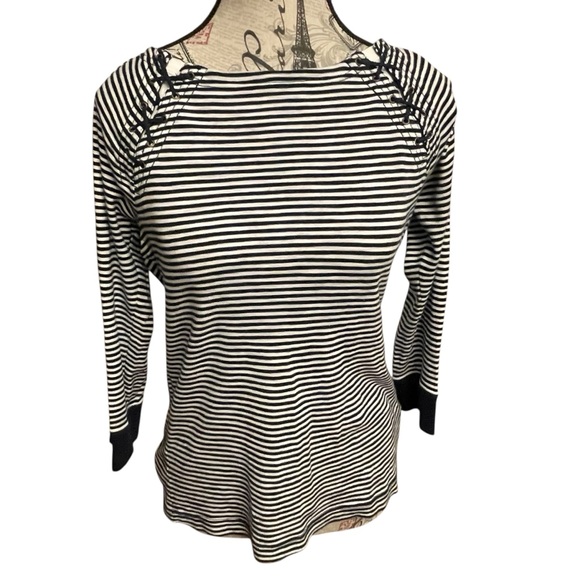 Ralph Lauren Tops - Ralph Lauren Striped Long Sleeve Top in Navy and White